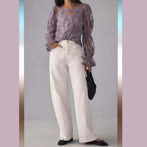 NWT sz XL 10-12 Polka Dot Floral blouse